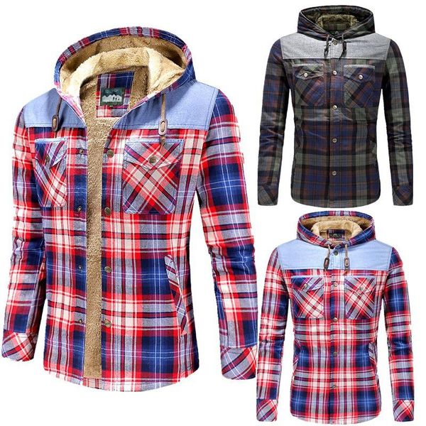 men's casual shirts winter shirt men plaid for fleece thick warm corduroy pure cotton hooded leisure england camisas para hombre, White;black
men's casual shirts winter shirt men plaid for fleece thick warm corduroy pure cotton hooded leisure england camisas para hombre, White;black
