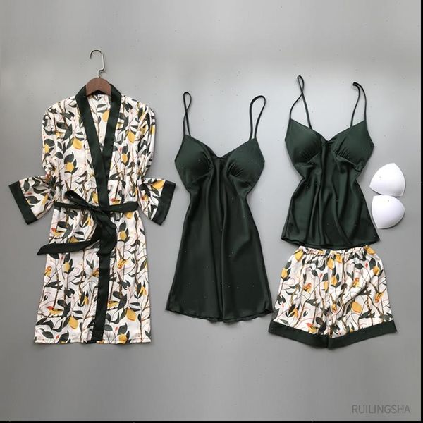 print kimono pajama sets women sleepwear lingerie elegant nightwear plus size pajamas spring autumn 4 pieces satin pijama top, Black;red
print kimono pajama sets women sleepwear lingerie elegant nightwear plus size pajamas spring autumn 4 pieces satin pijama top, Black;red