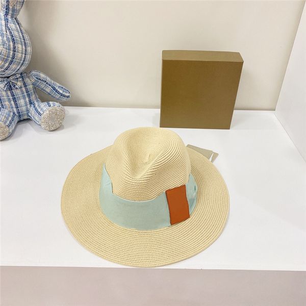 men women straw hats fashion classic breathable flat brim hat fitted casual sun-resistant decorative jazz fedoras, Blue;gray
men women straw hats fashion classic breathable flat brim hat fitted casual sun-resistant decorative jazz fedoras, Blue;gray
