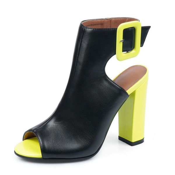 dress shoes women open toe summer high heels gladiator sandals block heel woman buckle hit color stitching 1kcj, Black
dress shoes women open toe summer high heels gladiator sandals block heel woman buckle hit color stitching 1kcj, Black