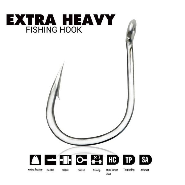 fishing hooks 10pcs 13/0-5/0 big hook 7x jig high carbon steel boat sea heavy duty circle eye fishhooks quality
fishing hooks 10pcs 13/0-5/0 big hook 7x jig high carbon steel boat sea heavy duty circle eye fishhooks quality