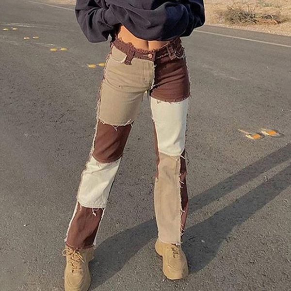 autumn cowboy striped patchwork street womens capris casual hip hop high waist loose straight jeans pants mujer fashion, Black;white
autumn cowboy striped patchwork street womens capris casual hip hop high waist loose straight jeans pants mujer fashion, Black;white