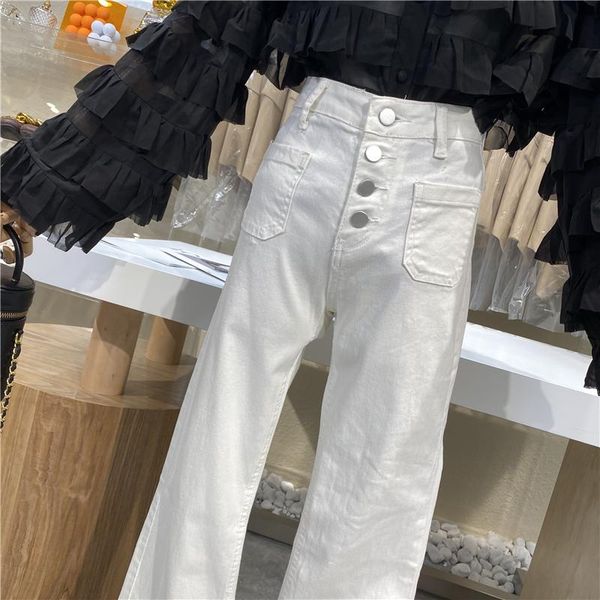 brand original design 2021 flat pocket with four buttons to show slim slacks and high waist fashion pants women's & capris, Black;white
brand original design 2021 flat pocket with four buttons to show slim slacks and high waist fashion pants women's & capris, Black;white