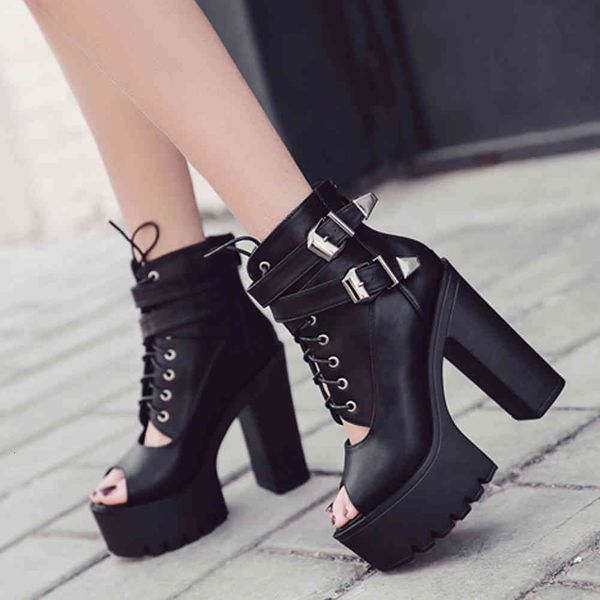 boots brand female solid zipper cross tied buckle peep toe platform boots women luxury cool fashion shoes woman, Black
boots brand female solid zipper cross tied buckle peep toe platform boots women luxury cool fashion shoes woman, Black