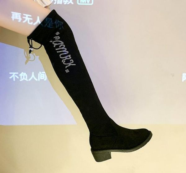 boots fashion women long over the knee elastic fabric flock slim fit thighs black knitted wool shoes
boots fashion women long over the knee elastic fabric flock slim fit thighs black knitted wool shoes