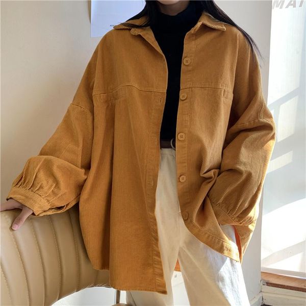 women's wool & blends 2021 vintage corduroy jackets coats for women thick shirt female woolen spring outerwear clothes oversize big, Black
women's wool & blends 2021 vintage corduroy jackets coats for women thick shirt female woolen spring outerwear clothes oversize big, Black