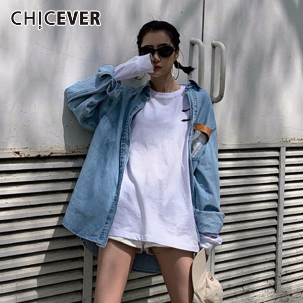 women's jackets chicever asymmetric denim jacket lapel collar long sleeve pockets coats female summer 2021 casual streetwear fashion, Black;brown
women's jackets chicever asymmetric denim jacket lapel collar long sleeve pockets coats female summer 2021 casual streetwear fashion, Black;brown