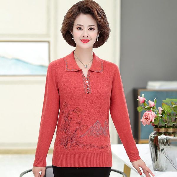 women's sweaters women knitted pullover long-sleeved lapel sweater 2021 slim coat middle age mother warm jumper knitwear, White;black
women's sweaters women knitted pullover long-sleeved lapel sweater 2021 slim coat middle age mother warm jumper knitwear, White;black