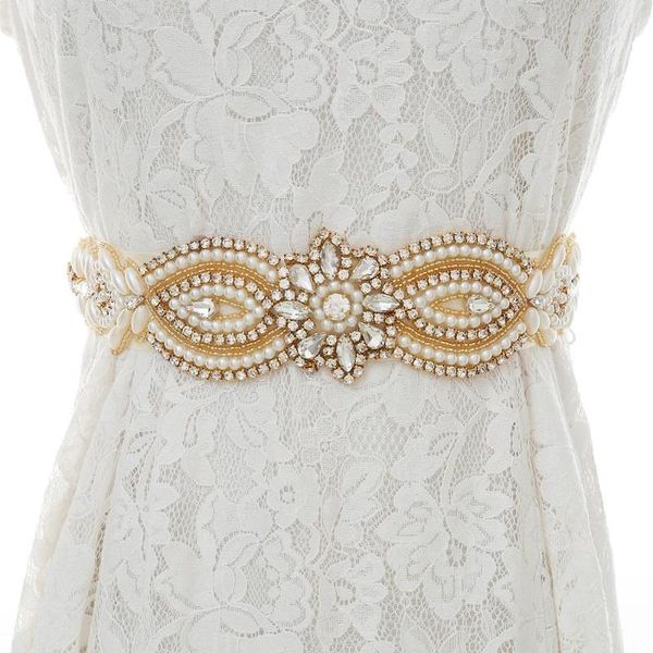 wedding sashes sesthfar gold crystal sash rhinestones belt handmade pearls bridal for bridesmaid dresses, White
wedding sashes sesthfar gold crystal sash rhinestones belt handmade pearls bridal for bridesmaid dresses, White