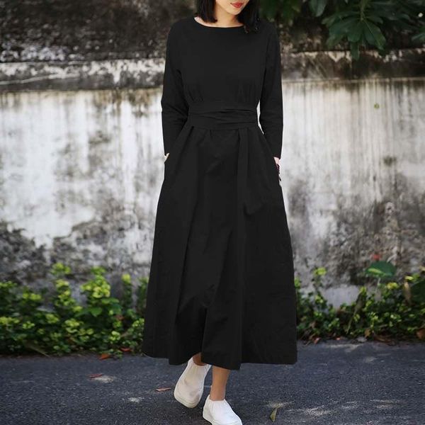 casual dresses plus size kaftan solid maxi dress women's autumn sundress belted zanzea 2021 long sleeve vestidos female cotton robe 5xl, Black;gray
casual dresses plus size kaftan solid maxi dress women's autumn sundress belted zanzea 2021 long sleeve vestidos female cotton robe 5xl, Black;gray
