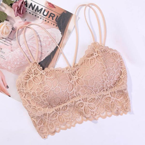 bras 2021 5colors women push up wireless lace bra bralette underwear lingerie full cup, Red;black 
bras 2021 5colors women push up wireless lace bra bralette underwear lingerie full cup, Red;black