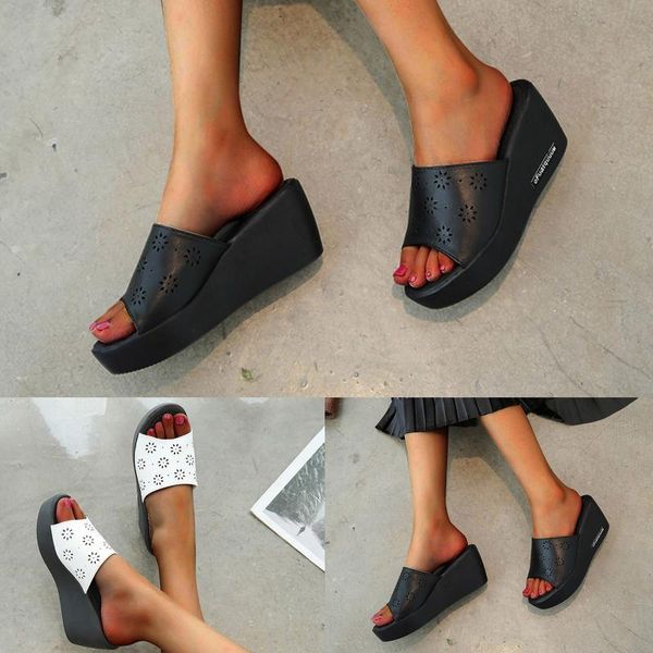 slippers ladies fashion slope wedge heel increased hollow open toe solid color casual platform shoes 2021 zapatillas de, Black
slippers ladies fashion slope wedge heel increased hollow open toe solid color casual platform shoes 2021 zapatillas de, Black