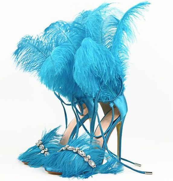 fashion colorful feather gladiator sandals women stiletto cross-tied pumps crystal open toes bling rhinestone stage sandalias, Black
fashion colorful feather gladiator sandals women stiletto cross-tied pumps crystal open toes bling rhinestone stage sandalias, Black