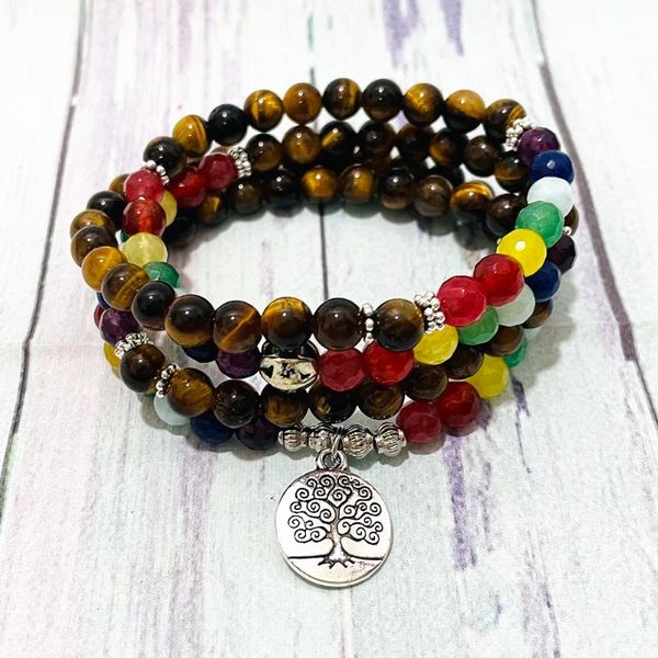 link, chain sn1503 women`s 6 mm natutal tiger eye 108 mala bracelet tree of life charm 7 chakra yoga boho girl`s necklace, Black
link, chain sn1503 women`s 6 mm natutal tiger eye 108 mala bracelet tree of life charm 7 chakra yoga boho girl`s necklace, Black