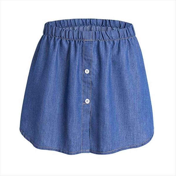layering fake lower sweep womens skirts buttons blue striped blouse a line false hem extenders for sweater, Black
layering fake lower sweep womens skirts buttons blue striped blouse a line false hem extenders for sweater, Black