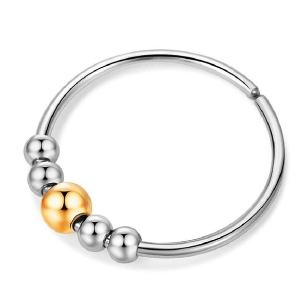 spinner fidget anxiety band ring stainless steel rotatable beaded finger rings cute stress reliever fashion jewelry gifts, Silver
spinner fidget anxiety band ring stainless steel rotatable beaded finger rings cute stress reliever fashion jewelry gifts, Silver