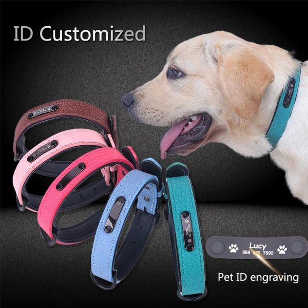 dog collars & leashes personalized adjustable soft leather custom collar name id tags for cat puppy large dogs pet accessories
dog collars & leashes personalized adjustable soft leather custom collar name id tags for cat puppy large dogs pet accessories