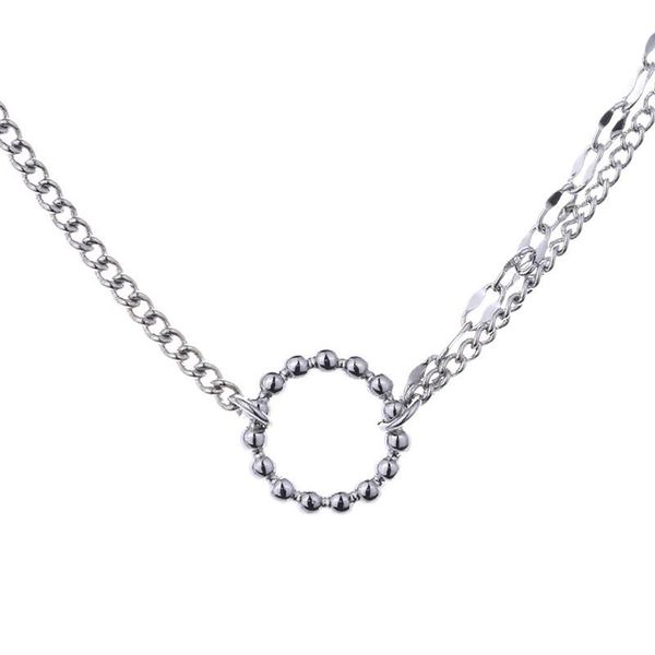 chains 2021 trend double ring neck chain creative fashion design women's personalized simple necklace, Silver
chains 2021 trend double ring neck chain creative fashion design women's personalized simple necklace, Silver