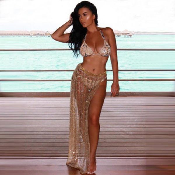 skirts summer beachwear rhinestone long sequin skirt loose side split mesh see through gold maxi glitter sparkle female, Black
skirts summer beachwear rhinestone long sequin skirt loose side split mesh see through gold maxi glitter sparkle female, Black