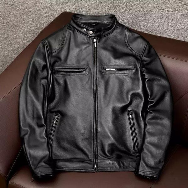 men's leather & faux spring 2022 autumn classic casual style plus size cowhide jacket men slim 100% genuine clothes male coat a236, Black
men's leather & faux spring 2022 autumn classic casual style plus size cowhide jacket men slim 100% genuine clothes male coat a236, Black