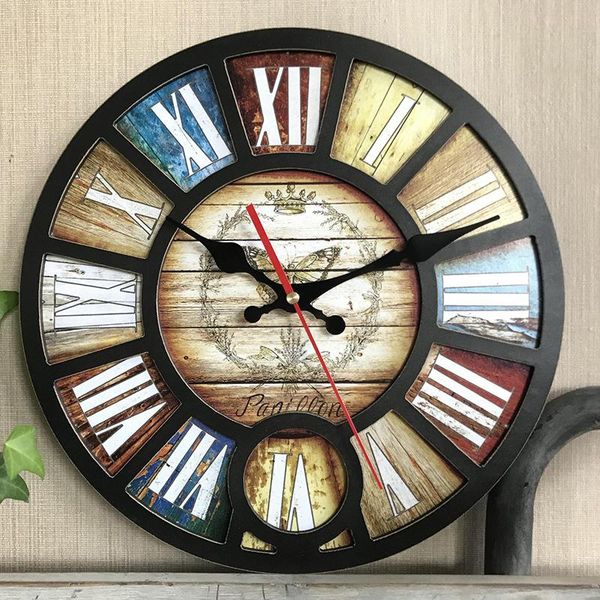 wall clocks wooden retro living room household silent american pastoral home decoration
wall clocks wooden retro living room household silent american pastoral home decoration