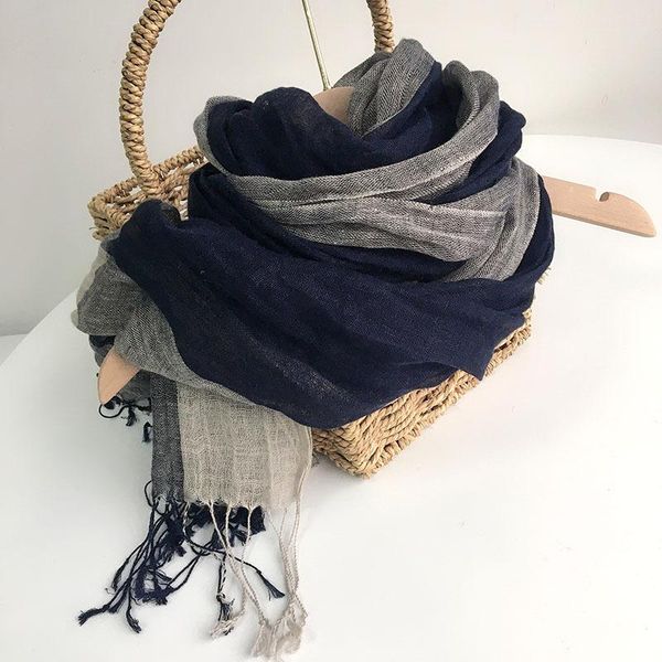 scarves japanese navy linen scarf, men's casual neck, spring and autumn thin women's neck fashion, Blue;gray
scarves japanese navy linen scarf, men's casual neck, spring and autumn thin women's neck fashion, Blue;gray