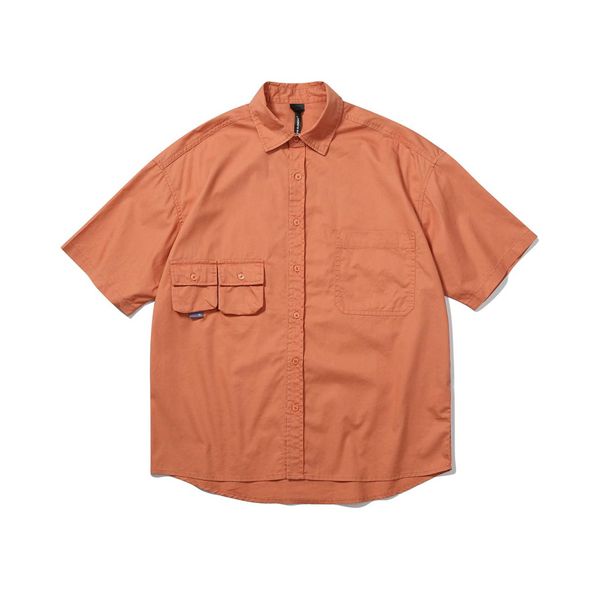 fashion shirt short sleeve men's summer simple versatile tooling multi pocket loose solid color couple, White;black
fashion shirt short sleeve men's summer simple versatile tooling multi pocket loose solid color couple, White;black
