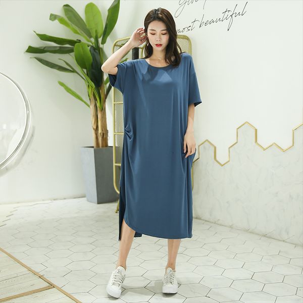women's sleepwear modal nightgowns women short sleeve summer mid-calf loose nightwear womens night homewear nnae, Black;red
women's sleepwear modal nightgowns women short sleeve summer mid-calf loose nightwear womens night homewear nnae, Black;red