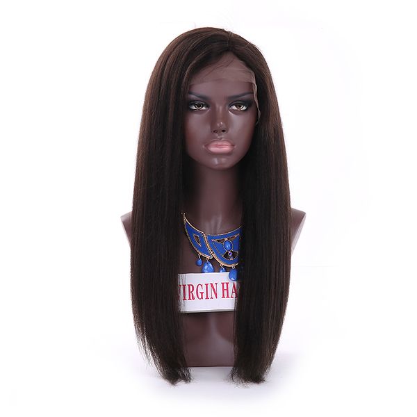 kinky straight lace front human hair wigs long length brazilian virgin wig coarse yaki, Black;brown
kinky straight lace front human hair wigs long length brazilian virgin wig coarse yaki, Black;brown