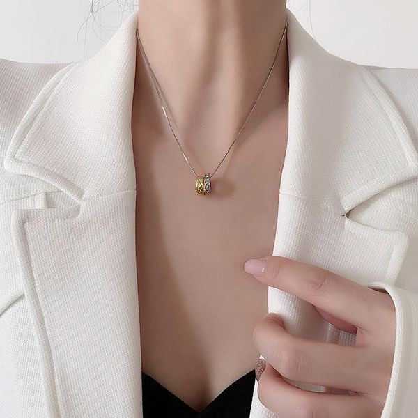 chains korean retro geometric two-color water circle girl nostalgic chain necklace for women fashion jewelry accessories, Silver
chains korean retro geometric two-color water circle girl nostalgic chain necklace for women fashion jewelry accessories, Silver