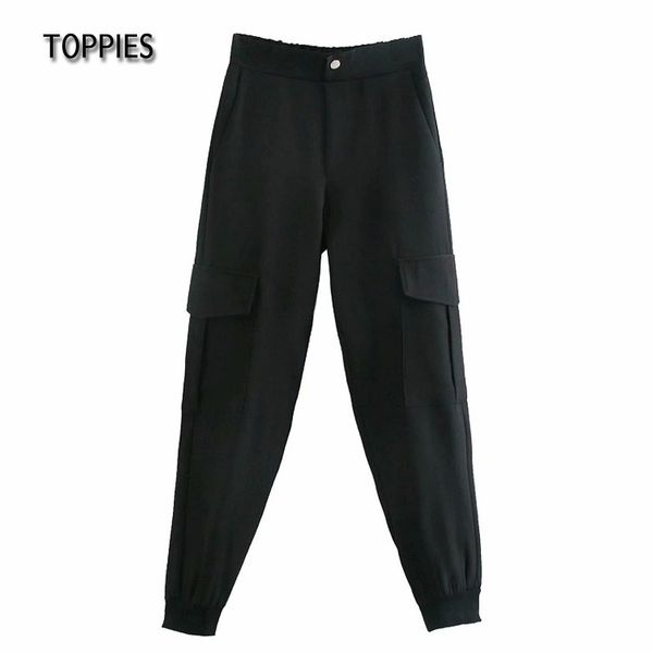 ies fashion black harem pants woman high waist trousers elastic side pockets high steet 210412, Black;white
ies fashion black harem pants woman high waist trousers elastic side pockets high steet 210412, Black;white