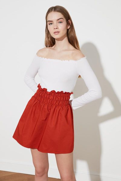 skirts trendyol gipeli skirt twoss21et0255, Black