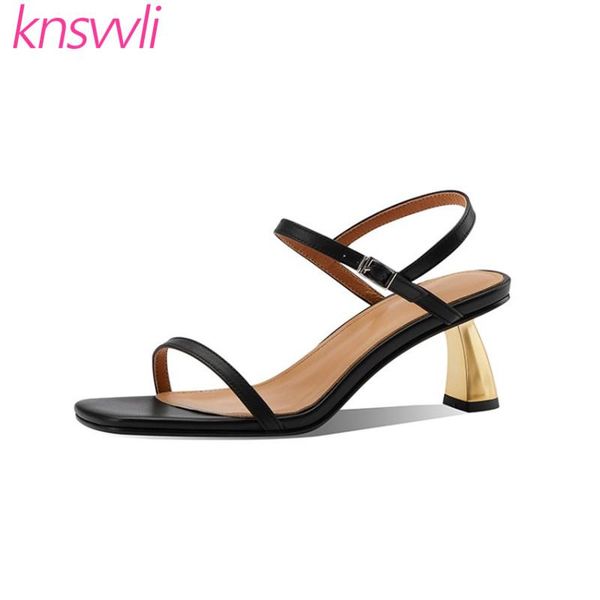 high heels sandals woman leather one strap simplicity sandalias mujer peep toe gold summer party shoes, Black
high heels sandals woman leather one strap simplicity sandalias mujer peep toe gold summer party shoes, Black