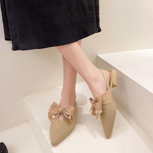 sandals 2021 women's pointed toe summer woman shoes fashion bow pearl woven chunky heels zapatillas mujer low, Black
sandals 2021 women's pointed toe summer woman shoes fashion bow pearl woven chunky heels zapatillas mujer low, Black