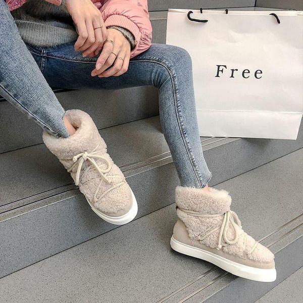 boots wool cow suede warm ankle snow est flats increasing platform lace-up casual sweet women winter footwear, Black
boots wool cow suede warm ankle snow est flats increasing platform lace-up casual sweet women winter footwear, Black