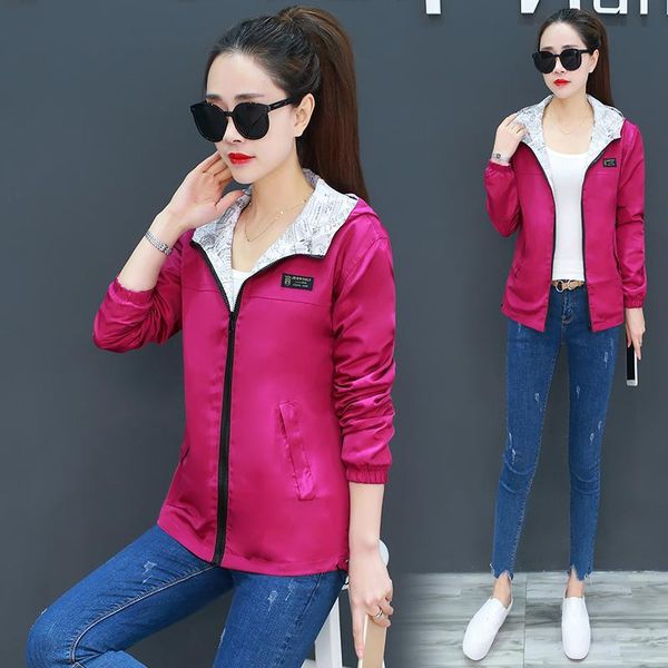 women's jackets spring autumn fashion women bomber jacket pocket zipper hooded two side wear outwear loose plus size windbreaker famale, Black;brown
women's jackets spring autumn fashion women bomber jacket pocket zipper hooded two side wear outwear loose plus size windbreaker famale, Black;brown
