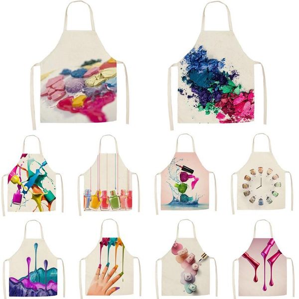 linen colorful nail polish cosmetics theme print kitchen aprons dinner party cooking bib funny cleaning apron barber
linen colorful nail polish cosmetics theme print kitchen aprons dinner party cooking bib funny cleaning apron barber