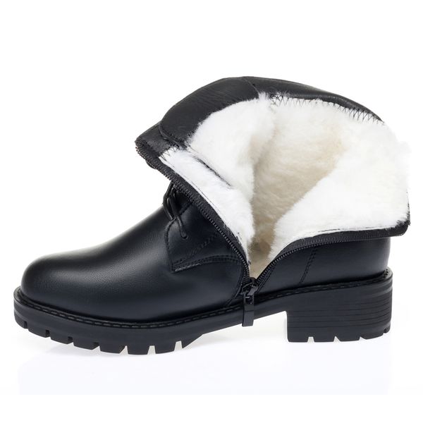 Winter Leather Martin Boots Womens Flat Ankle Boots Plus Size -43 Cashmere Boots Mother Cotton Shoes Non-slip Wearable, Black singel
Winter Leather Martin Boots Womens Flat Ankle Boots Plus Size -43 Cashmere Boots Mother Cotton Shoes Non-slip Wearable, Black singel