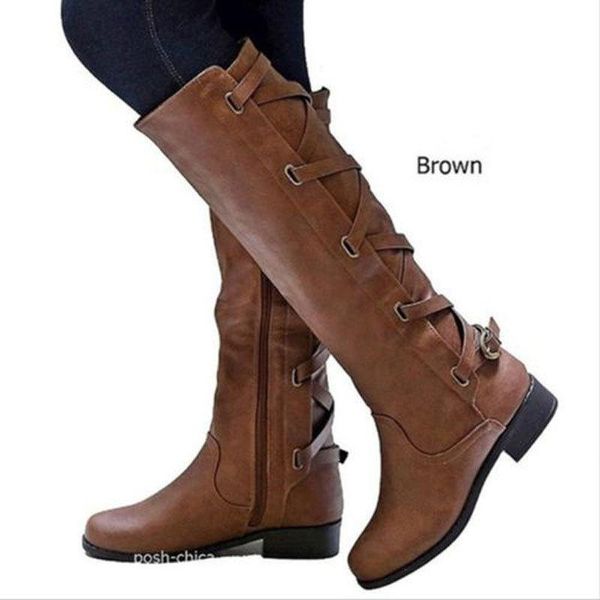 boots snow warm women's winter cross strap long knee high bootie cowboy shoes woman botas mujr km98, Black
boots snow warm women's winter cross strap long knee high bootie cowboy shoes woman botas mujr km98, Black