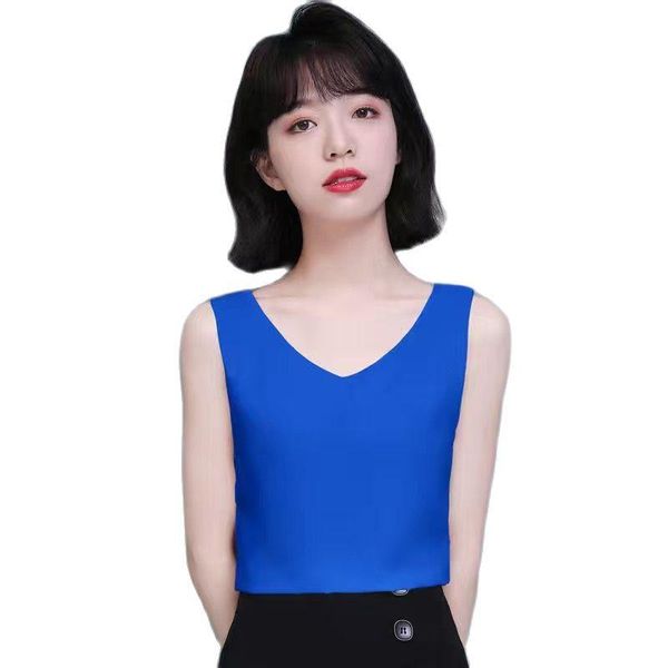 women's blouses & shirts women summer style chiffon lady casual sleeveless v-neck multi-layer blusas df4074, White
women's blouses & shirts women summer style chiffon lady casual sleeveless v-neck multi-layer blusas df4074, White