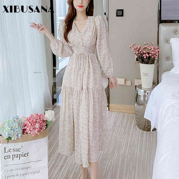 long sleeve vintage printed floral dresses women spring autumn fashion female casual chiffon dress a-line vestido 210423, Black;gray
long sleeve vintage printed floral dresses women spring autumn fashion female casual chiffon dress a-line vestido 210423, Black;gray