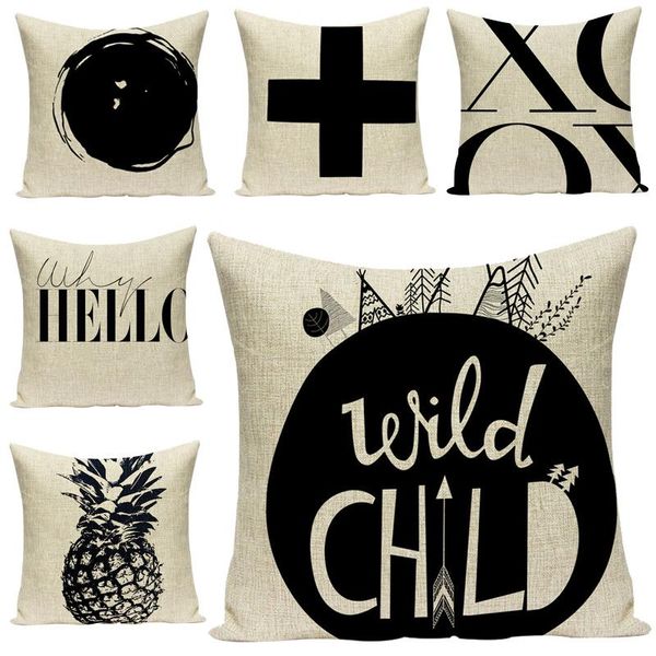 cushion/decorative pillow black and white letters animal cushion decoration car sofa pillowcase 45cm*45cm linen-cotton
cushion/decorative pillow black and white letters animal cushion decoration car sofa pillowcase 45cm*45cm linen-cotton