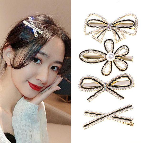 bow with diamond hairpin women's hairpins net red clip simple temperament bangs hair headwear female accessories
bow with diamond hairpin women's hairpins net red clip simple temperament bangs hair headwear female accessories