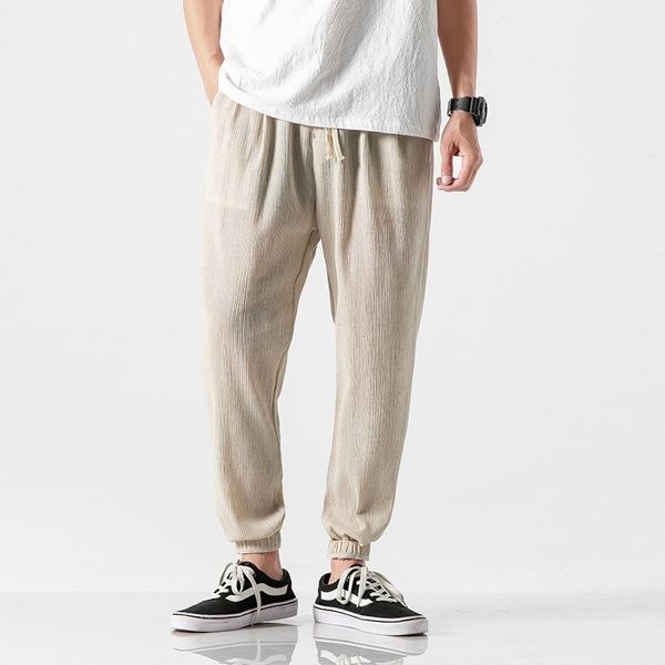 new 2021 joggers linho de algodo soltas hip hop streetwear masculinas faixa basculante calas casuais dos 4ofs, Black
new 2021 joggers linho de algodo soltas hip hop streetwear masculinas faixa basculante calas casuais dos 4ofs, Black