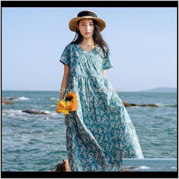 casual womens clothing apparel drop delivery 2021 johnature women vintage print floral dresses vneck short sleeve summer clothes patchwork f, Black;gray
casual womens clothing apparel drop delivery 2021 johnature women vintage print floral dresses vneck short sleeve summer clothes patchwork f, Black;gray
