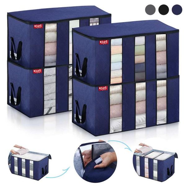 storage bags 4 pcs large capacity quilt box folding non-woven closet clothes dust-proof bag home blanket pillow organizer
storage bags 4 pcs large capacity quilt box folding non-woven closet clothes dust-proof bag home blanket pillow organizer