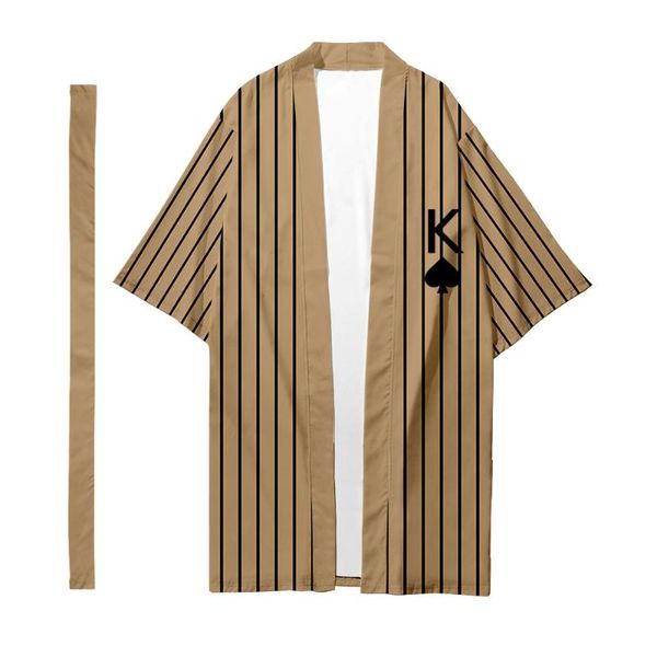 ethnic clothing striped poker printed long kimono cardigan with belt japanese traditional couple women men casual asian clothes harajuku, Red
ethnic clothing striped poker printed long kimono cardigan with belt japanese traditional couple women men casual asian clothes harajuku, Red
