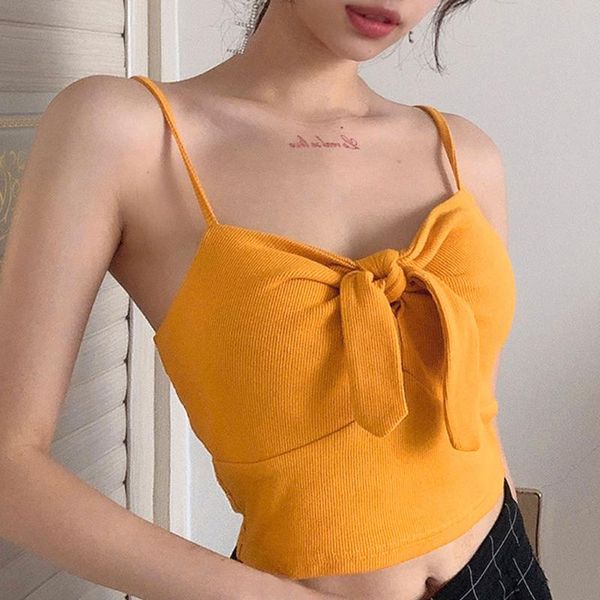 women's tanks & camis women camisole cropped front solid casual bow summer elegant blouse shirt feminino ladies elastic vest, White
women's tanks & camis women camisole cropped front solid casual bow summer elegant blouse shirt feminino ladies elastic vest, White