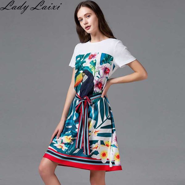elegant runway summer party mini dresses women's short sleeve brid flower print vintage dress vestdios 210529, Black;gray
elegant runway summer party mini dresses women's short sleeve brid flower print vintage dress vestdios 210529, Black;gray