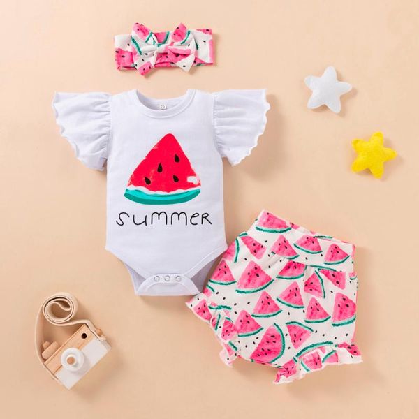 clothing sets baby clothes ropa toddler girl clothess ruffle watermelon print cute bow three-piece suit pour enfants, White
clothing sets baby clothes ropa toddler girl clothess ruffle watermelon print cute bow three-piece suit pour enfants, White